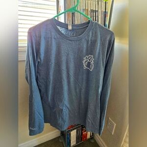 Hello Lubdub Heart Blue Longsleeve